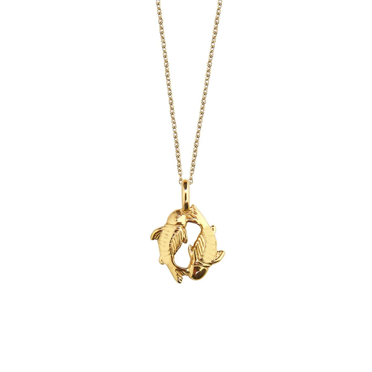 Jeberg Jewellery - I Am Pisces halskæde, 42+3 cm Forgyldt sølv sterlingsølv