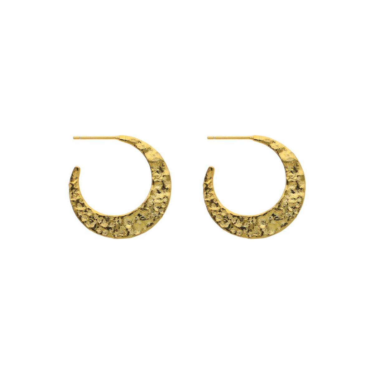 Nuni Copenhagen - Debbie Gold ørering, 25mm Forgyldt sølv sterlingsølv