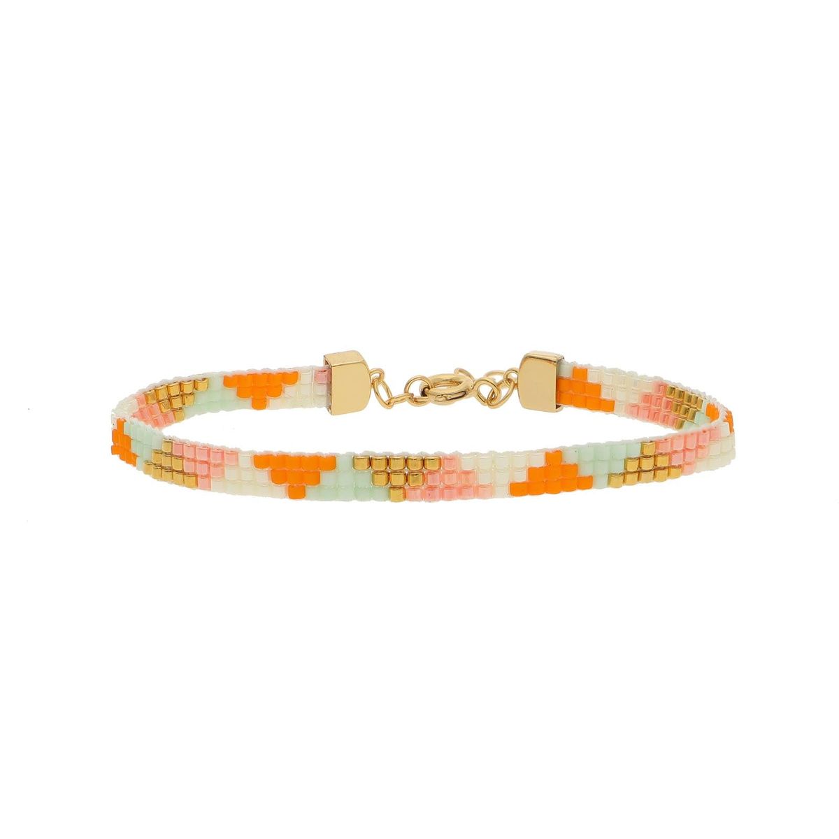 Nuni Copenhagen - Nancy Orange Multi armbånd Forgyldt sølv