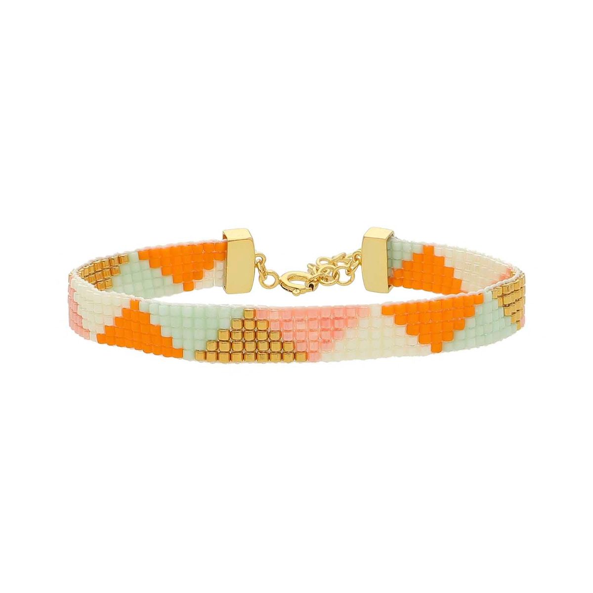 Nuni Copenhagen - Janis Orange Multi armbånd Forgyldt sølv