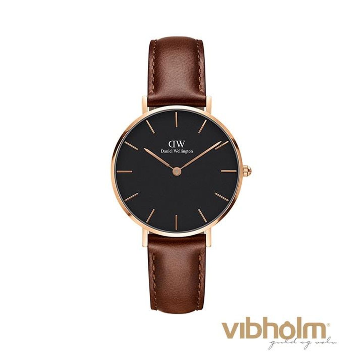 Daniel Wellington - Classic Petite St. Mawes Black Ur 32 mm rosaguldfarvet stål DW00100169