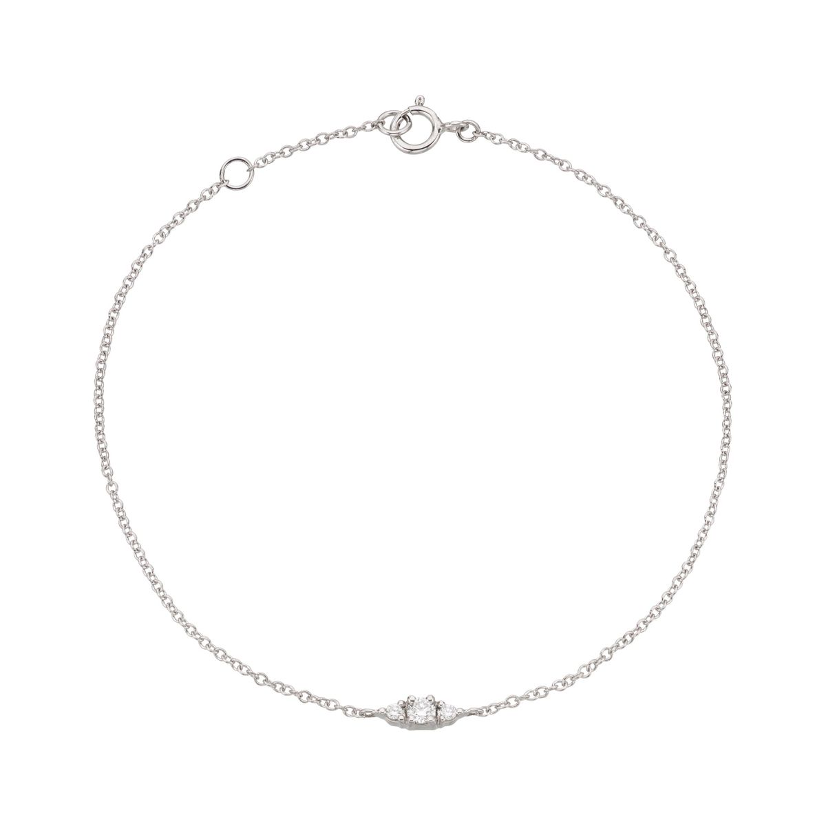 Aveny LUXURY - Armbånd, 0,12 ct. w/si, 19 cm 14 kt. hvidguld