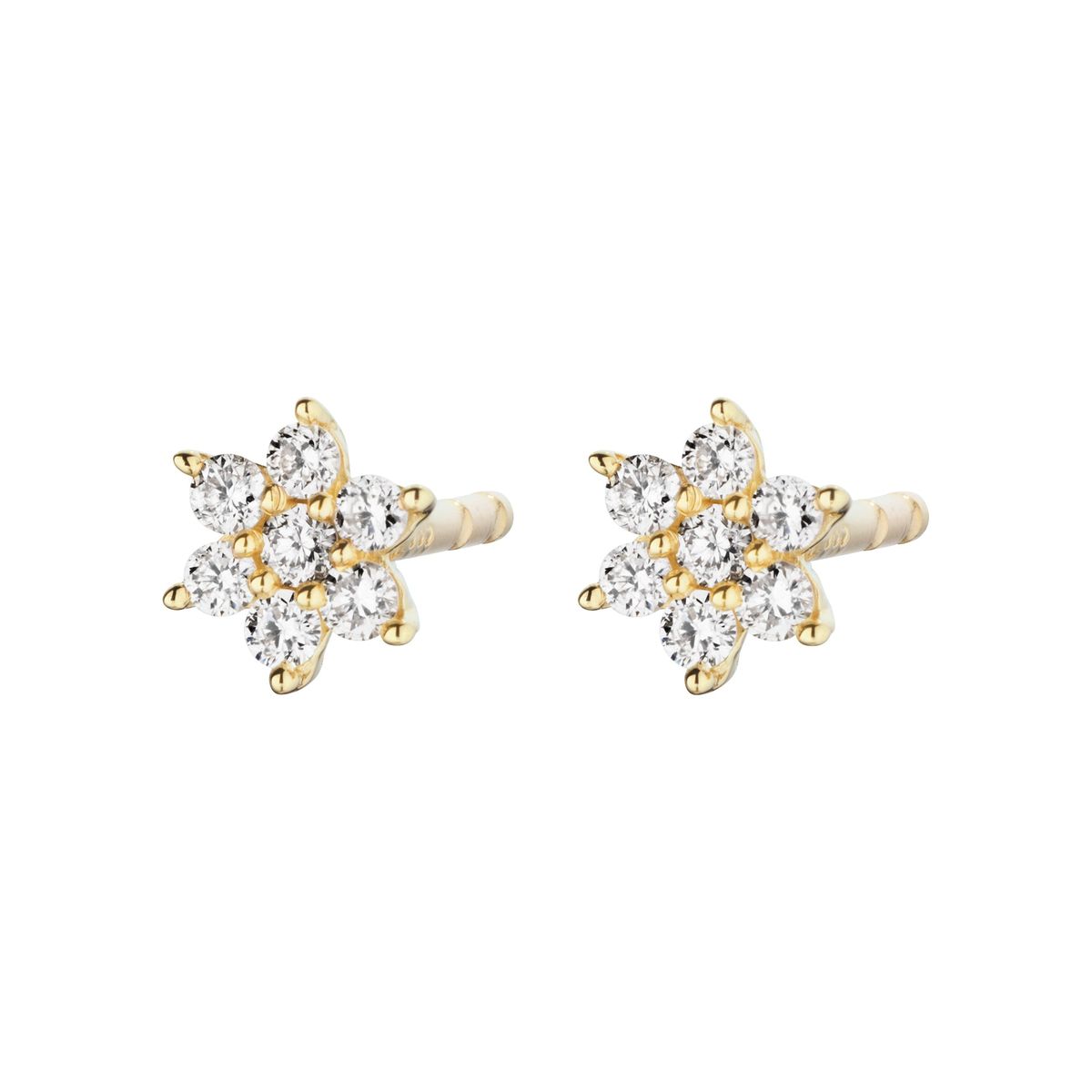 Aveny LUXURY - Fleur ørestikker, 0,14 ct. w/si 14 kt. guld