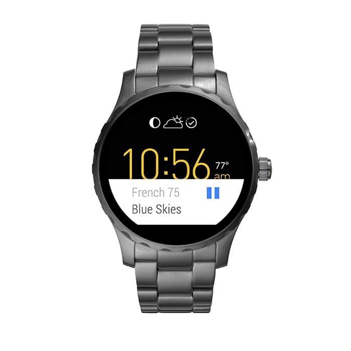 FOSSIL - Q Marshal Smartwatch gunmetal stållænke FTW2108