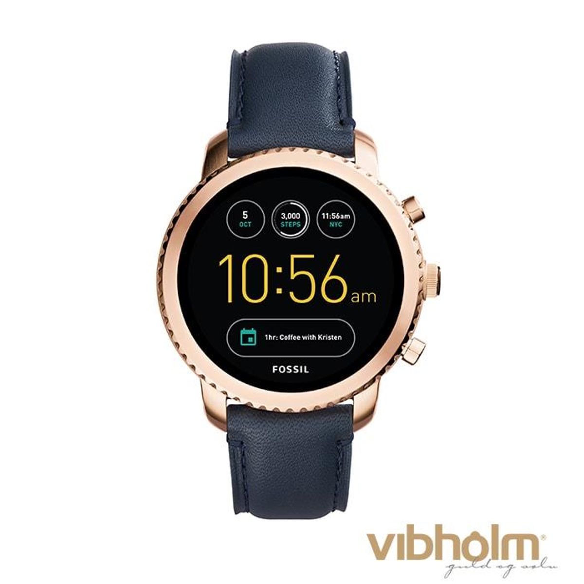 FOSSIL - Q Explorist Smartwatch Herre rosaguldfarvet stål FTW4002