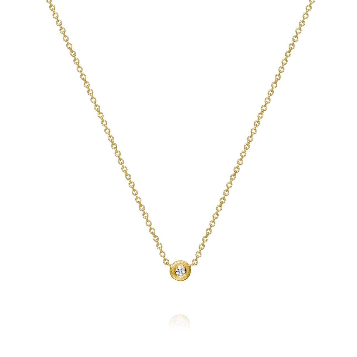 Dulong Fine Jewelry - Glory halskæde, Mini 18 kt. guld 0,04 ct.