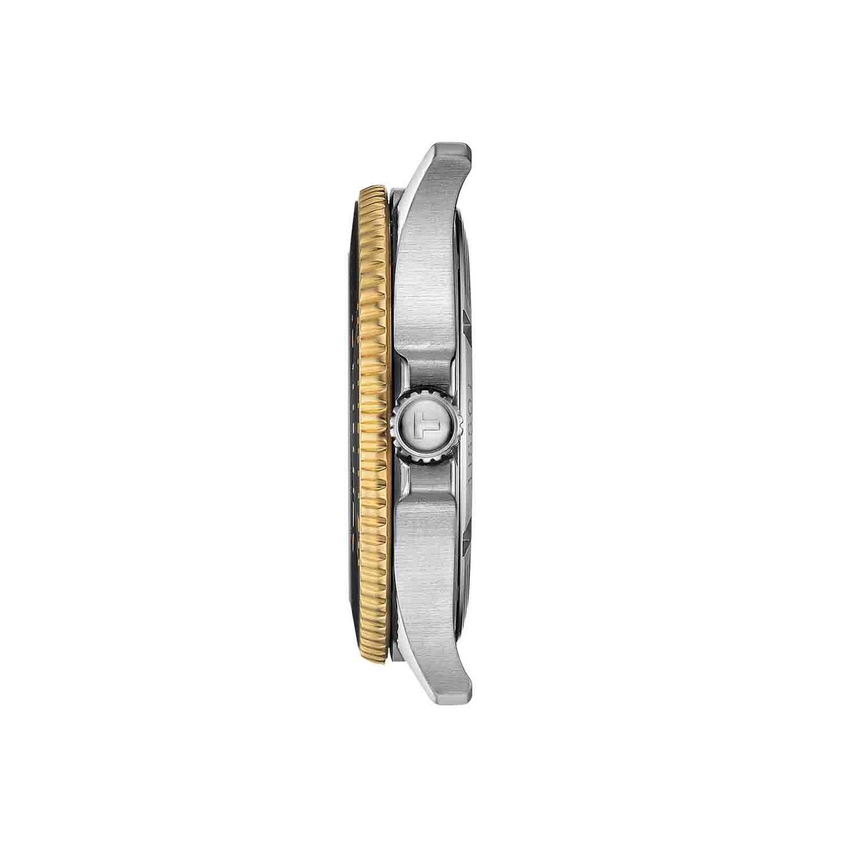 Tissot - Seastar 1000 sort, 40mm T1204102705100 Guld