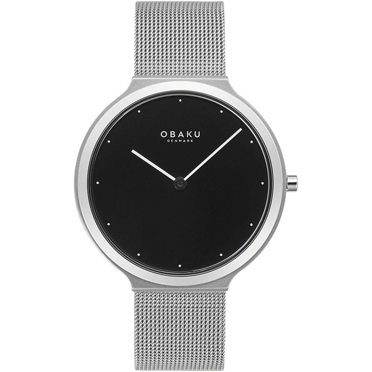 OBAKU Denmark - Satin Onyx Lille ur rustfrit stål