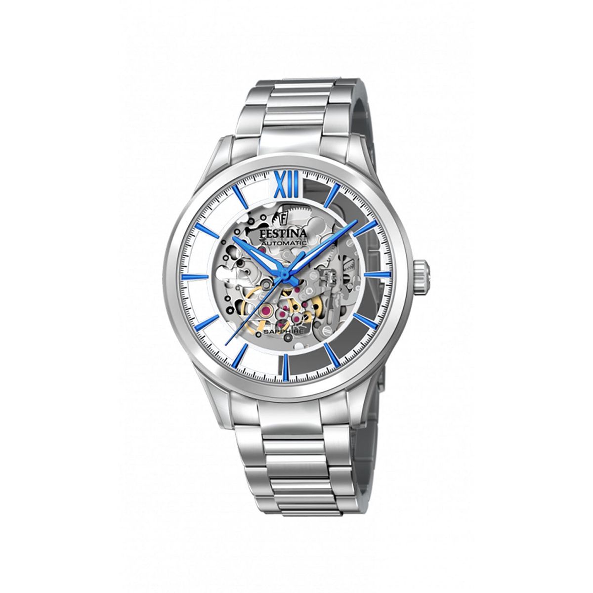 Festina - Skeleton ur 43 mm Rustfrit stål