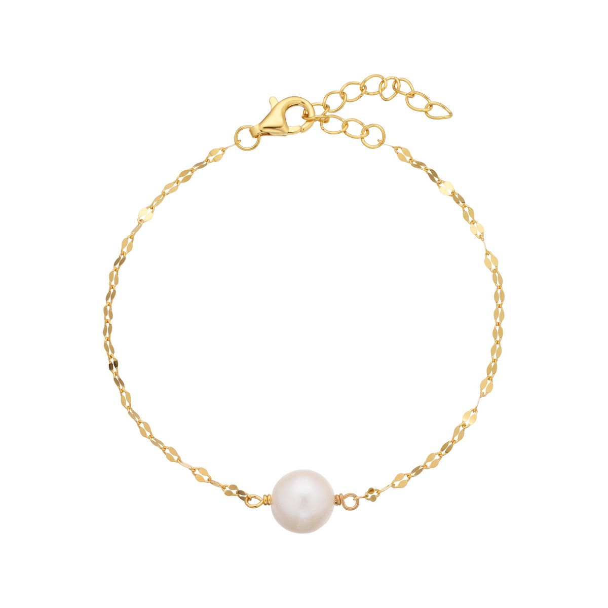 LuvaLu Jewellery - Marseille Pearl armbånd, 16+3cm Forgyldt