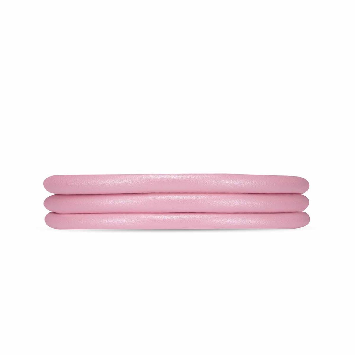 Christina - Pink læderarmbånd 4 mm