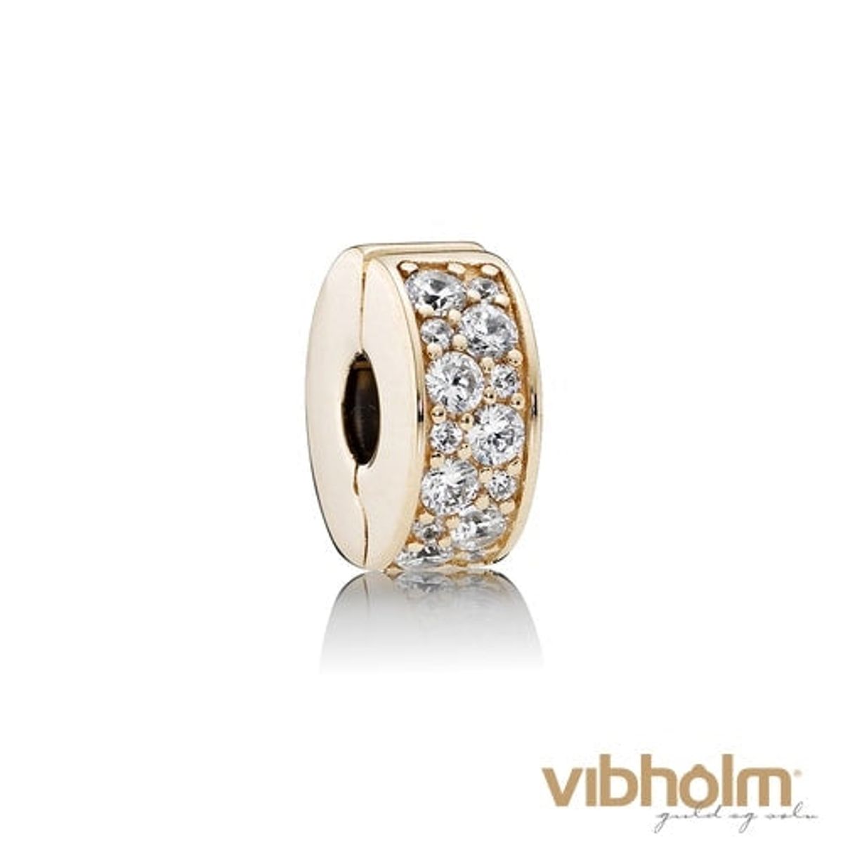 Pandora - Shining Elegance Clip Charm 14 karat guld 750842CZ