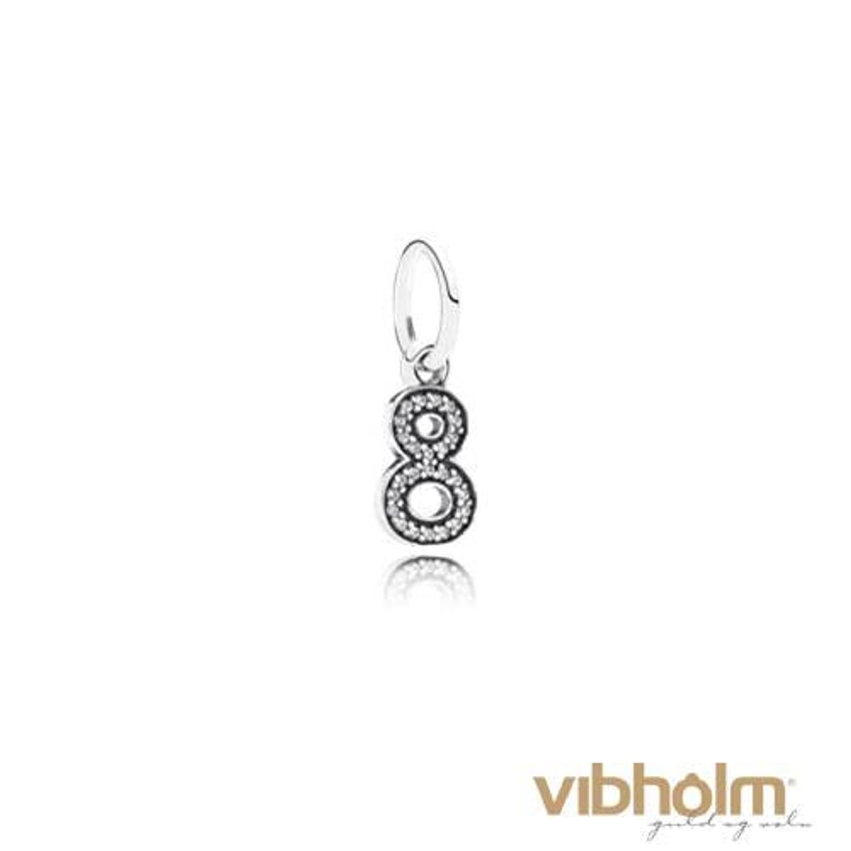 Pandora - Number 8 Pendant Charm sølv 791346CZ