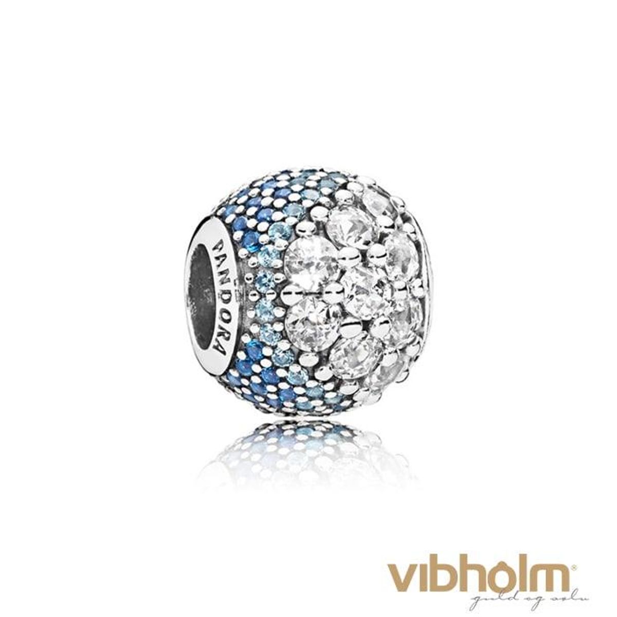 Pandora - Blue Enchanted Pavé Charm sterlingsølv 797032NABMX