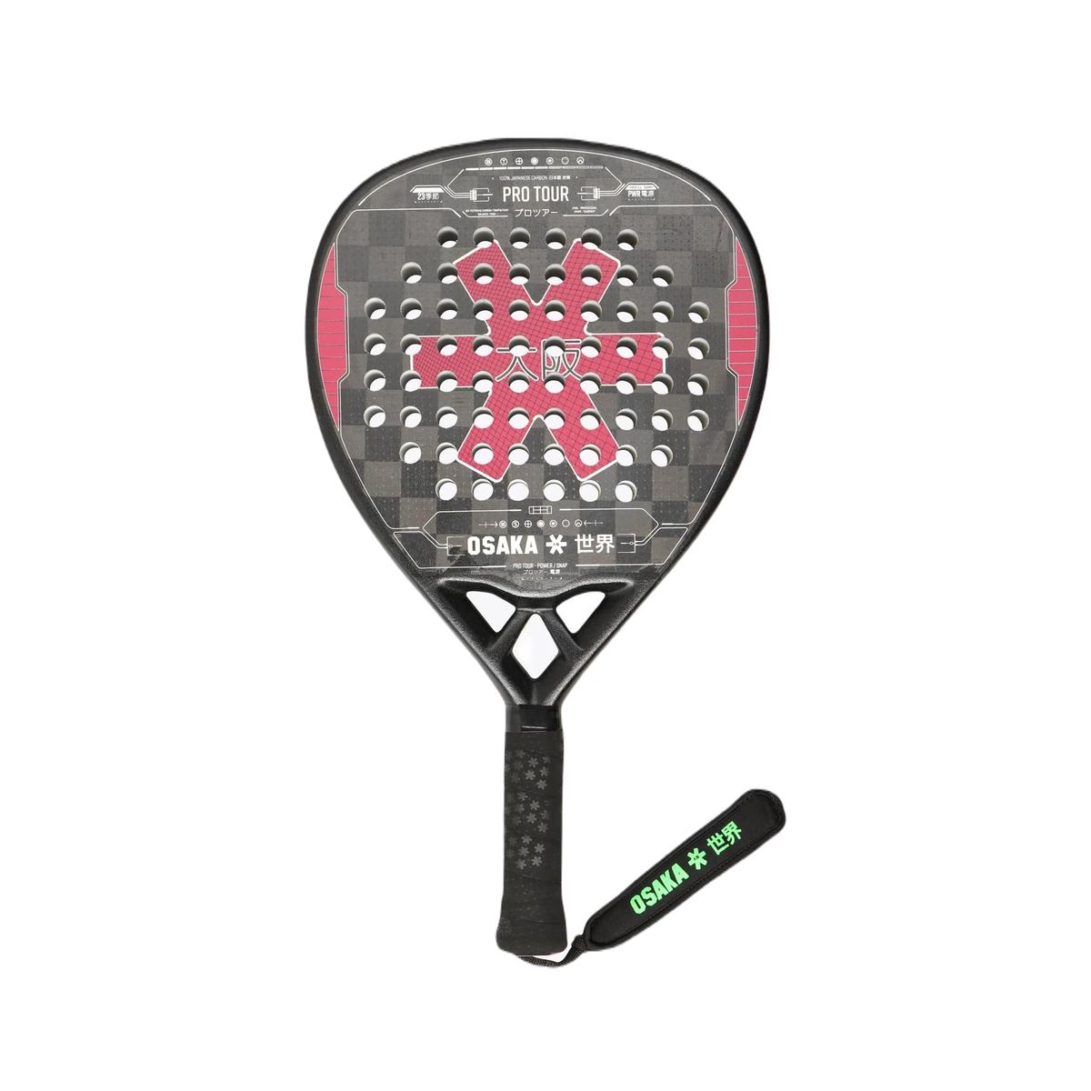 Osaka Pro Tour Power Snap 2023 Padelbat (Maroon/Grey)