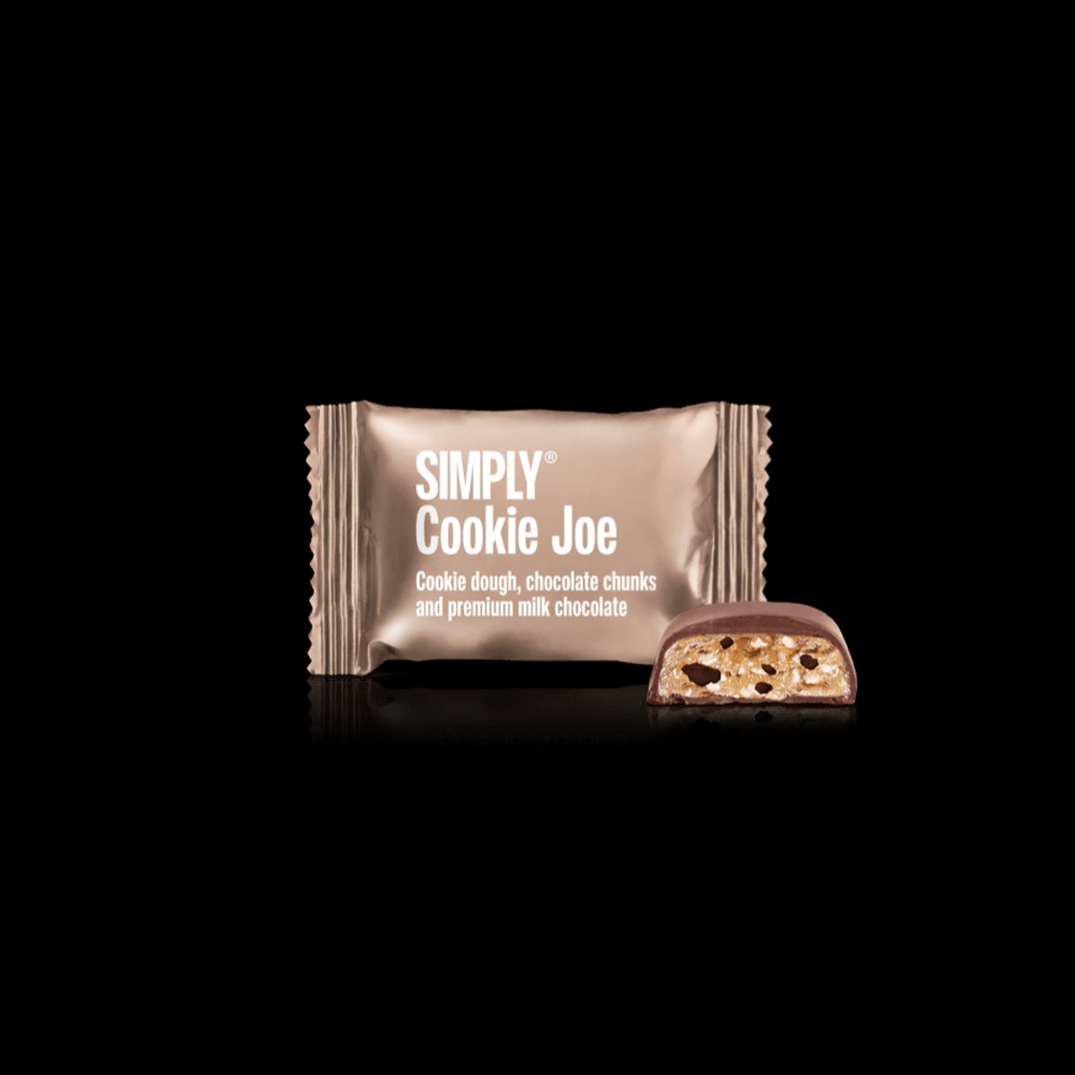 Simply® Cookie Joe - 75 Bites | Cookie dough, chokolade chunks og premium mælkechokolade