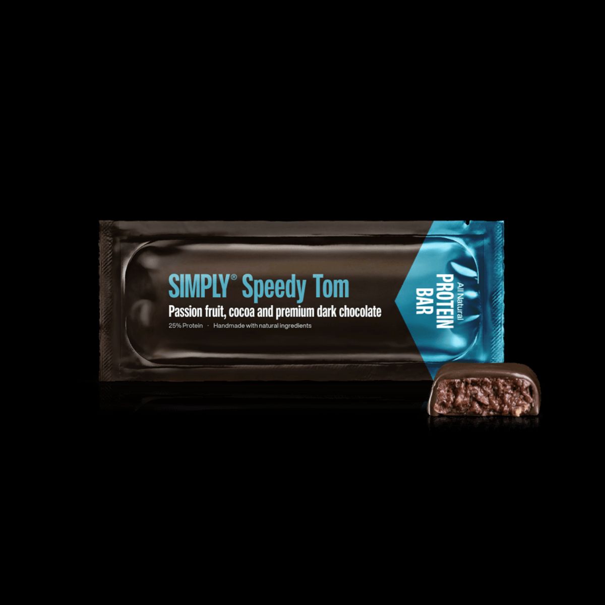 Simply® Speedy Tom Proteinbar | Acai, kakao, passionsfrugt og premium mørk chokolade