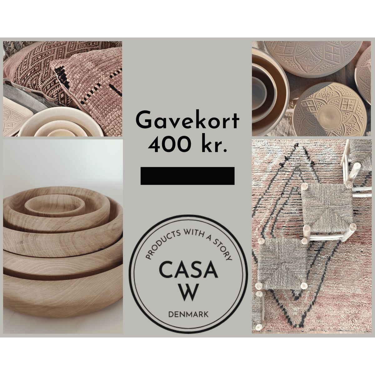 Gavekort Casa W - 400,00 kr.