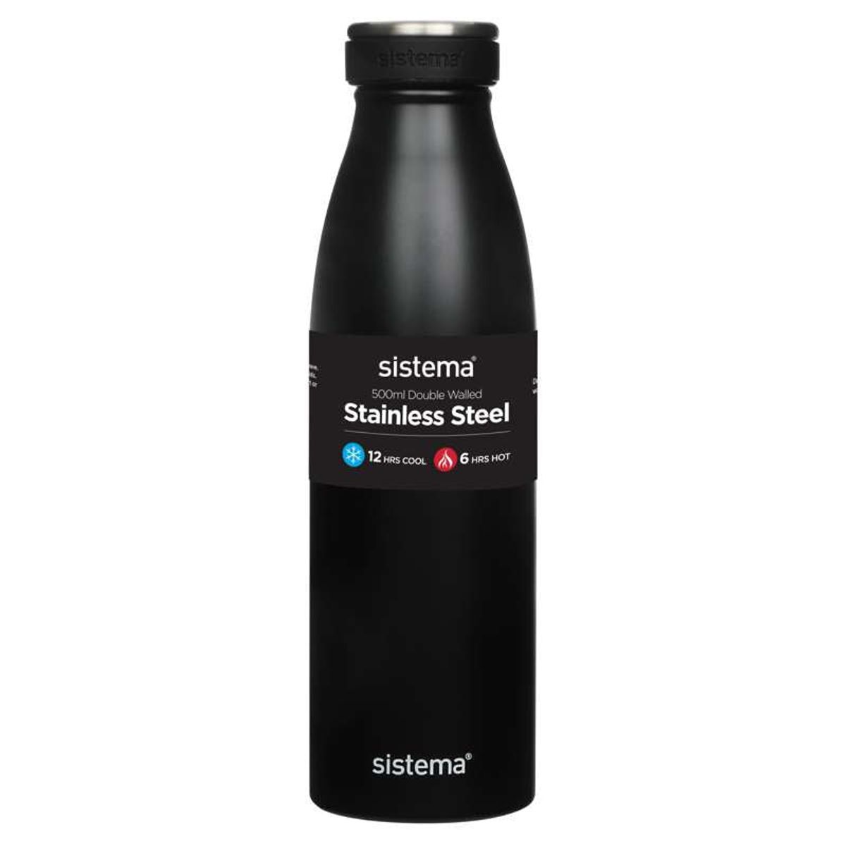 Sistema Termoflaske - Rustfrit Stål - 500ml - Black