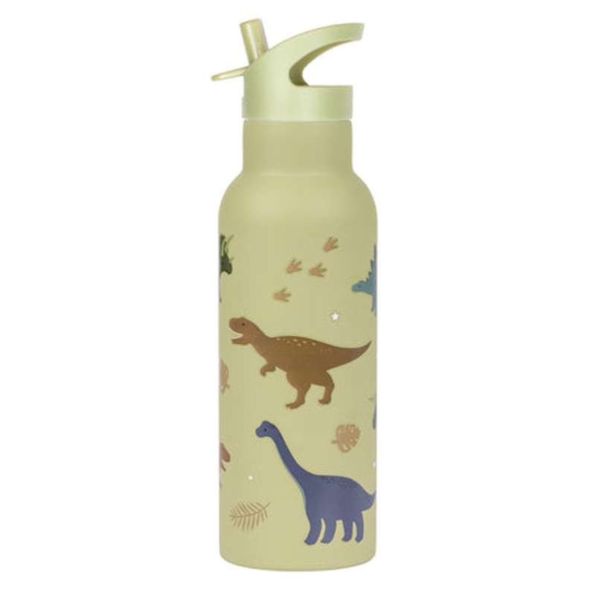 A Little Lovely Company Termodrikkedunk XL - 500 ml. - Dinosaur - Oliven