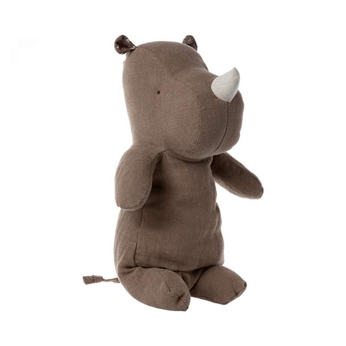 Maileg Safari Friends - Medium Næsehorn Bamse - Chokolade - 34 Cm.