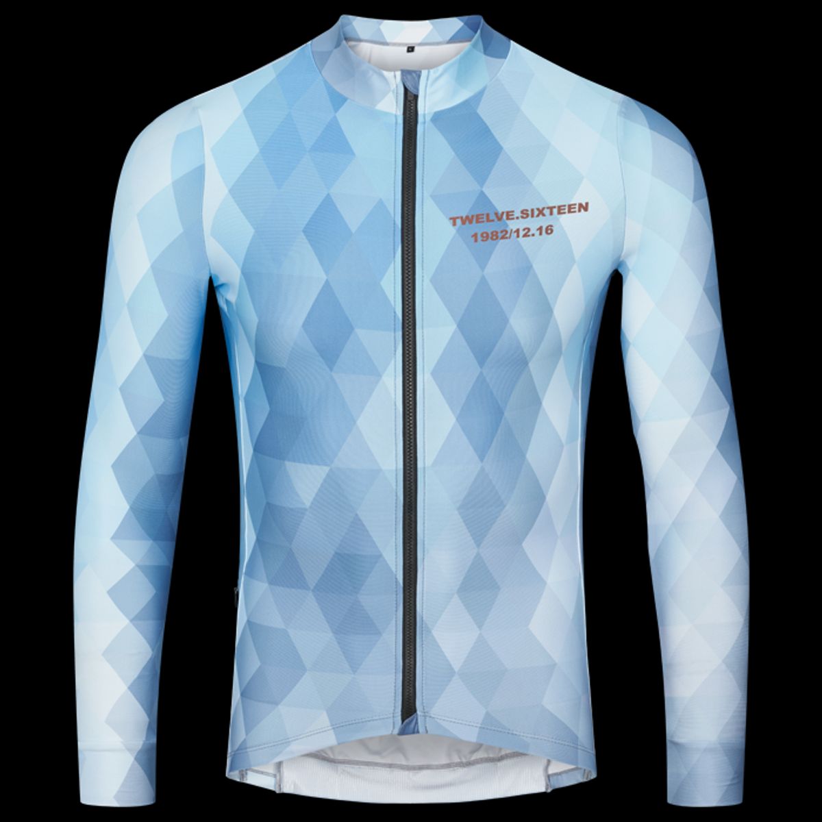 Twelve Sixteen Langærmet Cykeltrøje Sky L. Blue Multi - 4XL / Blue