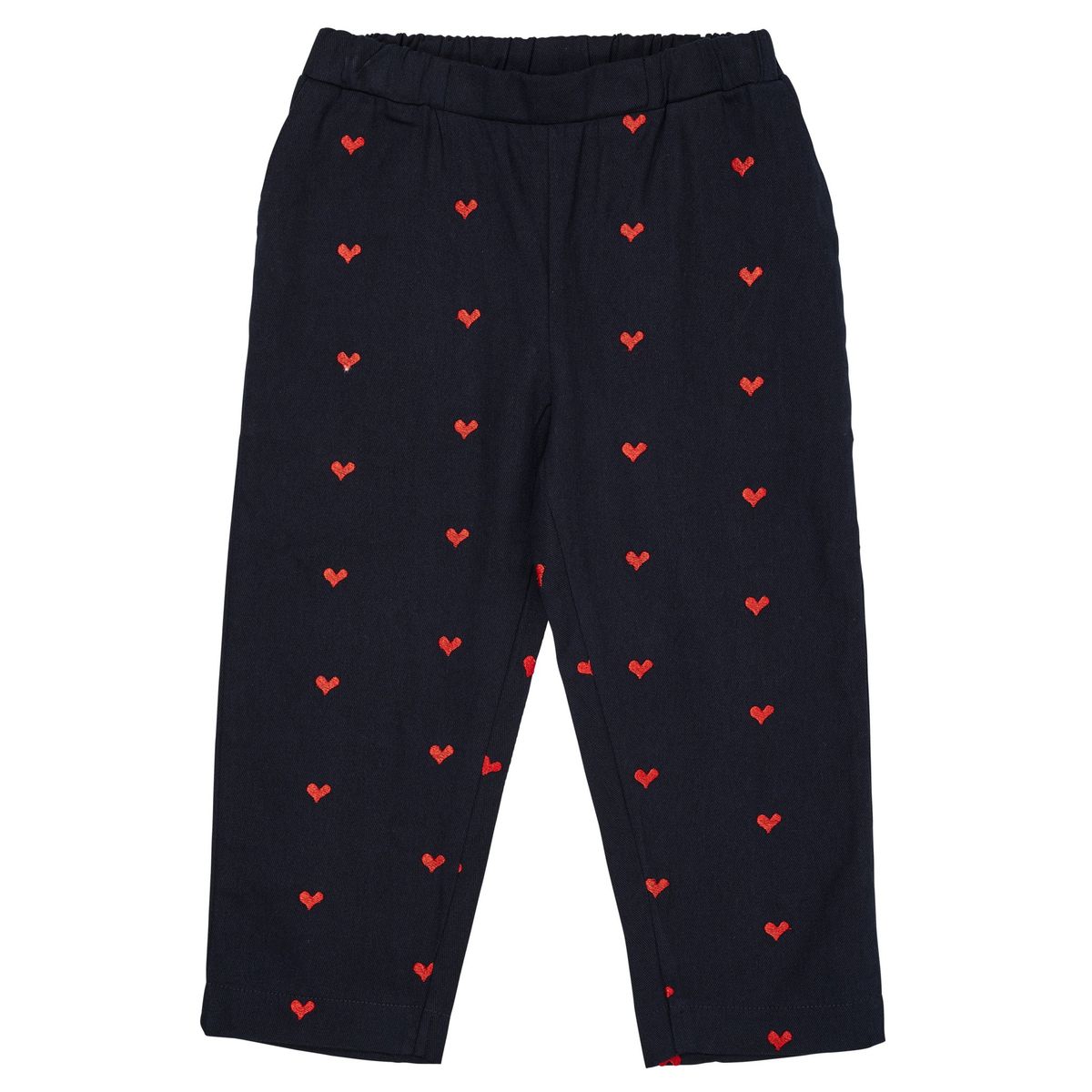 HJERTEBUKSER M. JUSTERBAR TALJE - NAVY W. RED HEARTS - NAVY W. RED HEARTS / 92