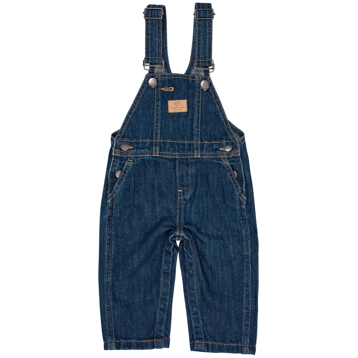 ØKOLOGISKE BABY OVERALLS - DARK INDIGO BLUE WASHED - DARK INDIGO BLUE WASHED / 80