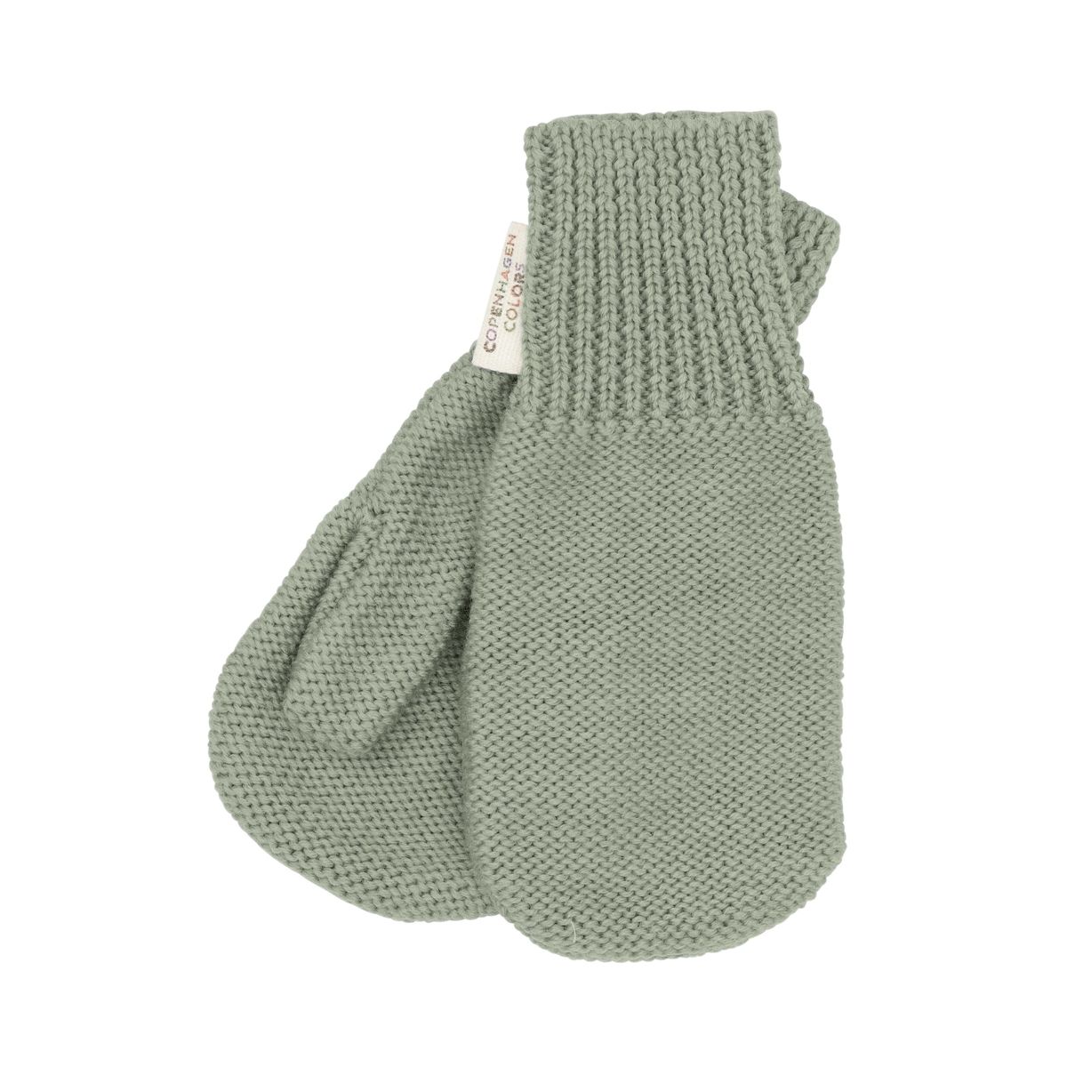 STRIKKET UNISEX VANTER I MERINOULD - SAGE GREEN - SAGE GREEN / 80-86/12-18M