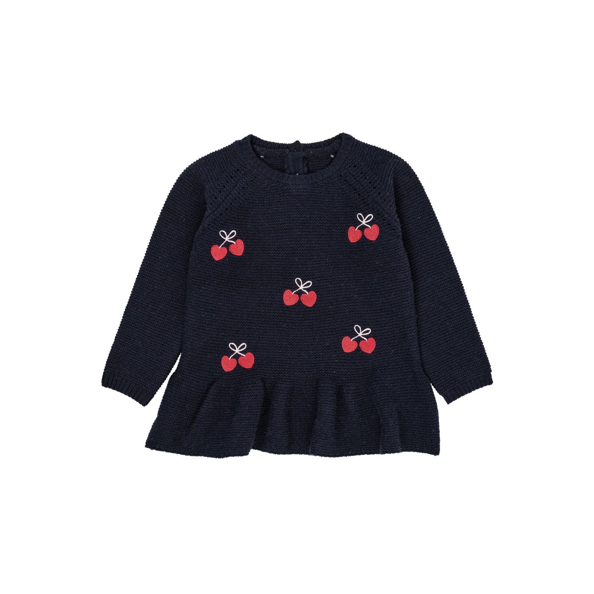 LAMMEULDS BLUSE MED FRILL OG SLØJFE - NAVY - NAVY / 116