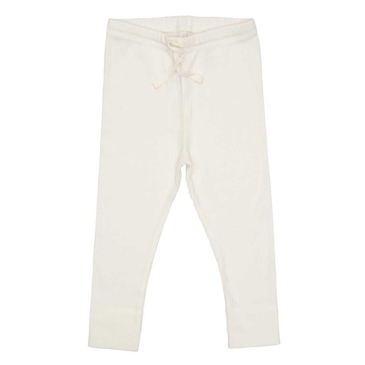 LEGGINGS I RIB JERSEY MED SNØRE - CREAM - CREAM / 116