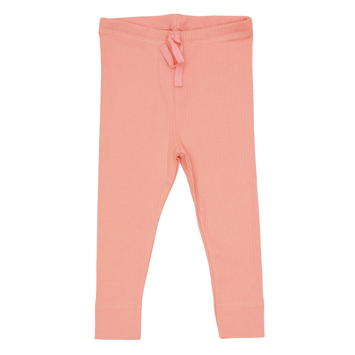 LEGGINGS I RIB JERSEY MED SNØRE - CORAL - CORAL / 116