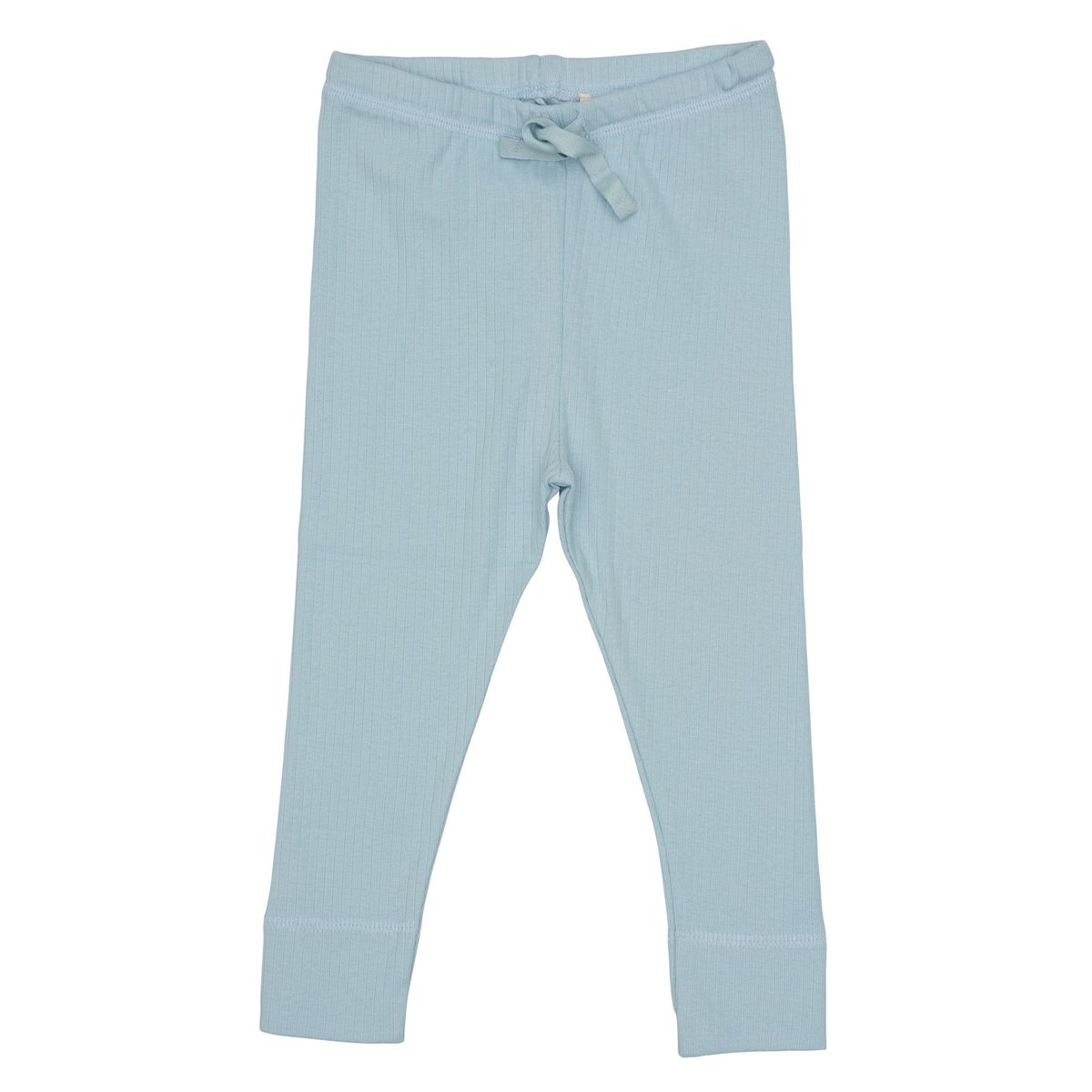 LEGGINGS I RIB JERSEY MED SNØRE - LT. BLUE - LT. BLUE / 74