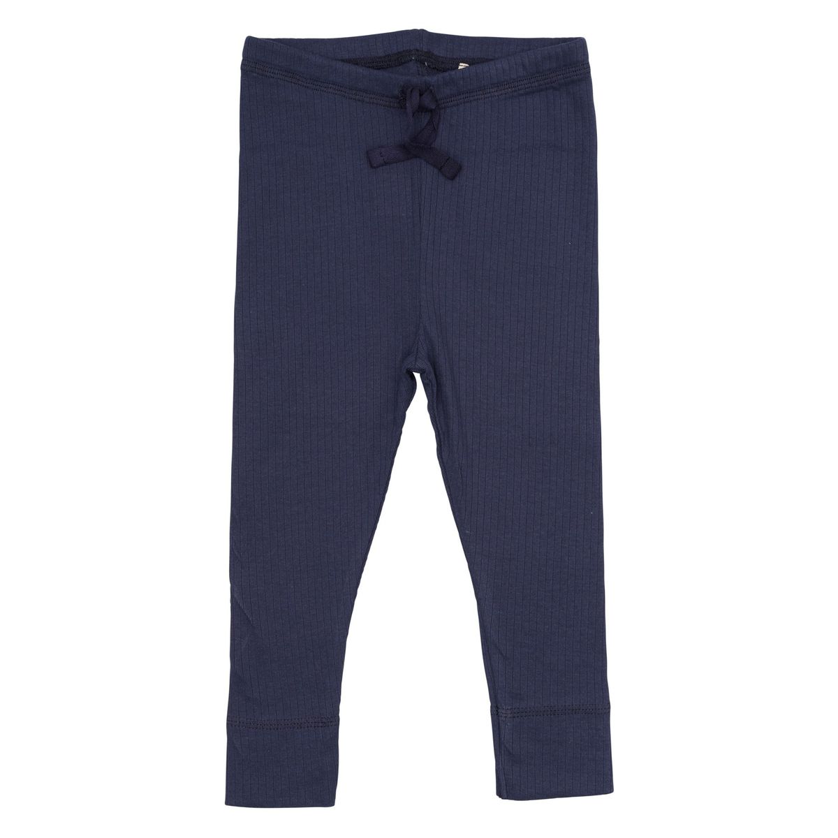 LEGGINGS I RIB JERSEY MED SNØRE - NAVY - NAVY / 80