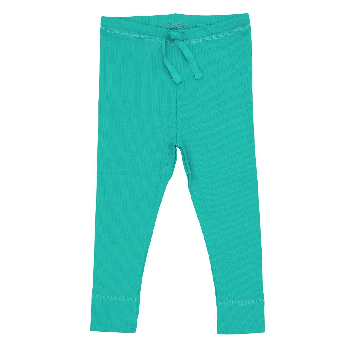 LEGGINGS I RIB JERSEY MED SNØRE - SHARP GREEN - SHARP GREEN / 74