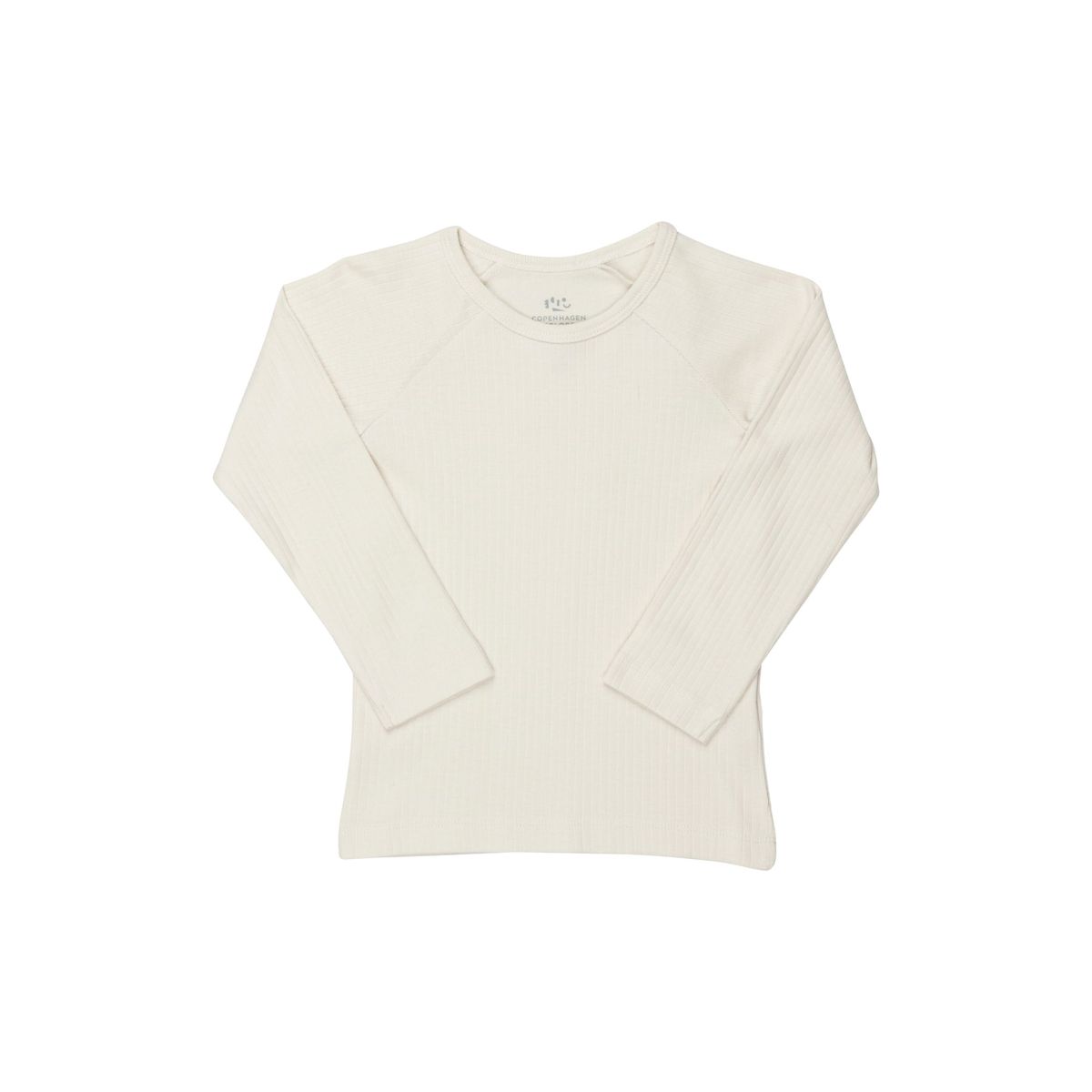 KLASSISK LANGÆRMET BLUSE I RIB JERSEY - CREAM - CREAM / 86