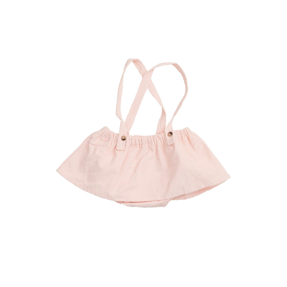 FLØJLSNEDERDEL MED FASTSYET BLOOMERS - SOFT PINK - SOFT PINK / 62