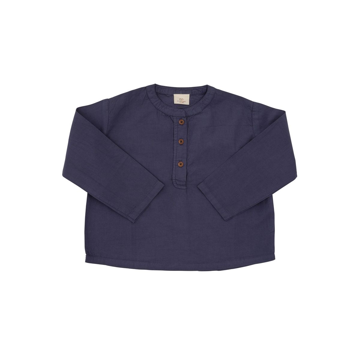 KLASSISK POPLIN BLUSE - NAVY - NAVY / 92