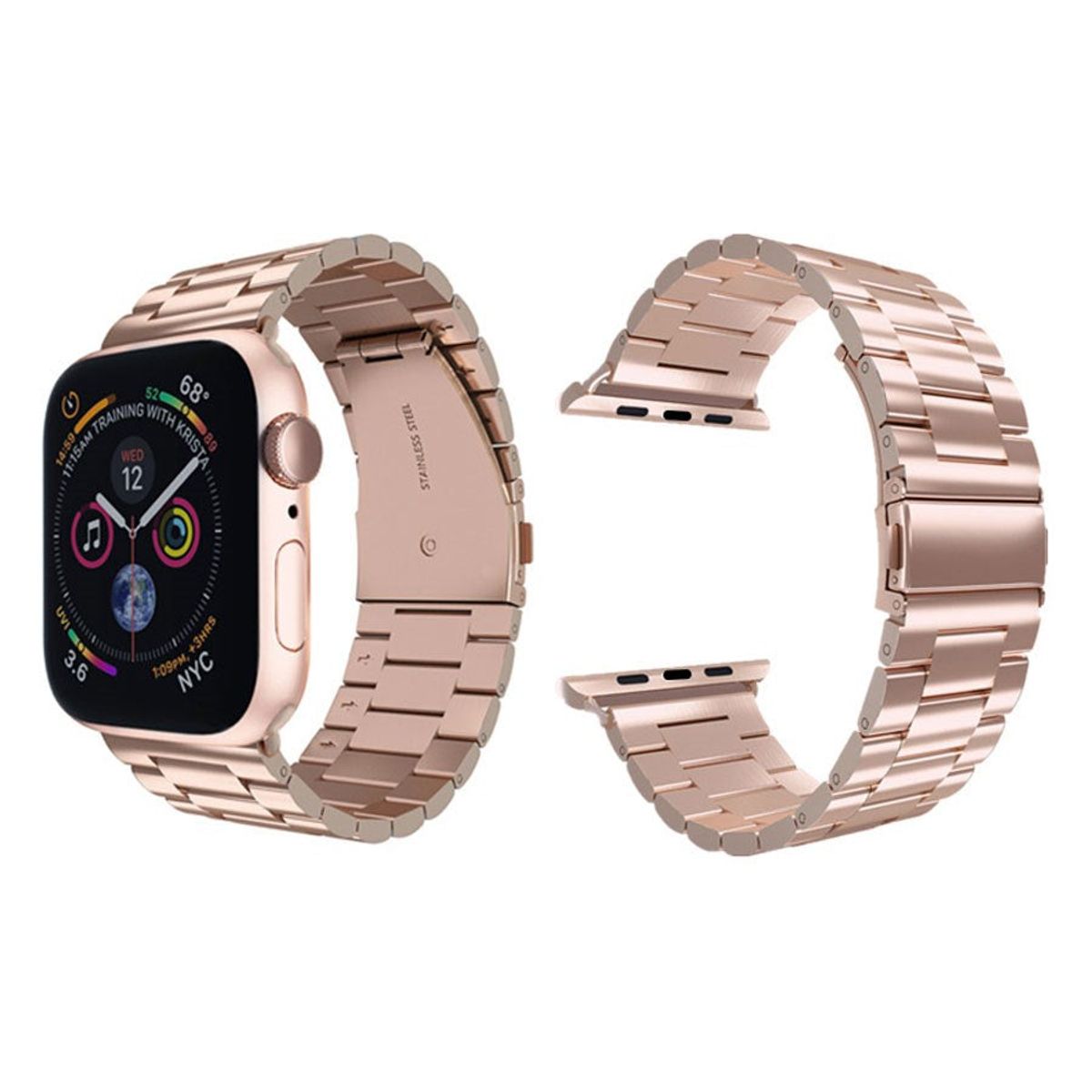 Lippa Apple Watch urlænke i rustfri stål 38/40/41, Rose Gold