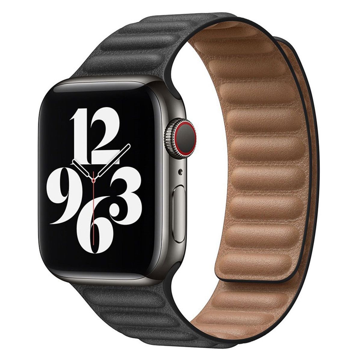 Lippa Apple Watch magnetisk læderrem 38/40/41, Sort