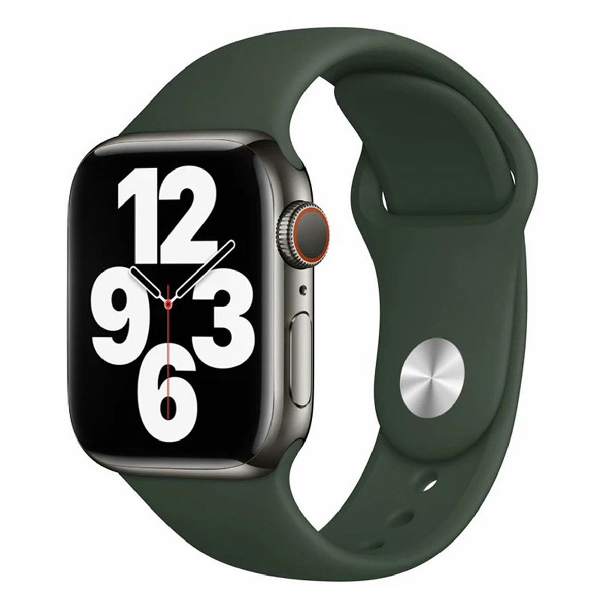 Lippa Apple Watch silikonerem 42/44/45/49, Mørkegrøn