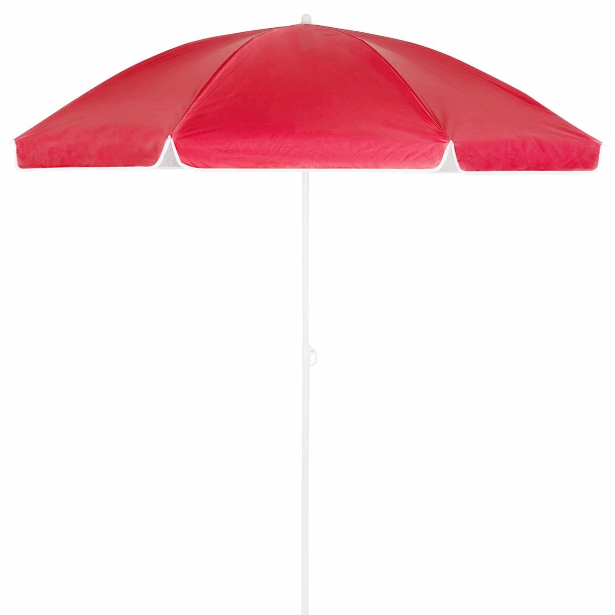 Parasol 180 - 200 cm UV-beskyttelse 50+ vipbar med jordspyd bæretaske vandafvisende strandparasol, farve/størrelse: rød - 200 cm