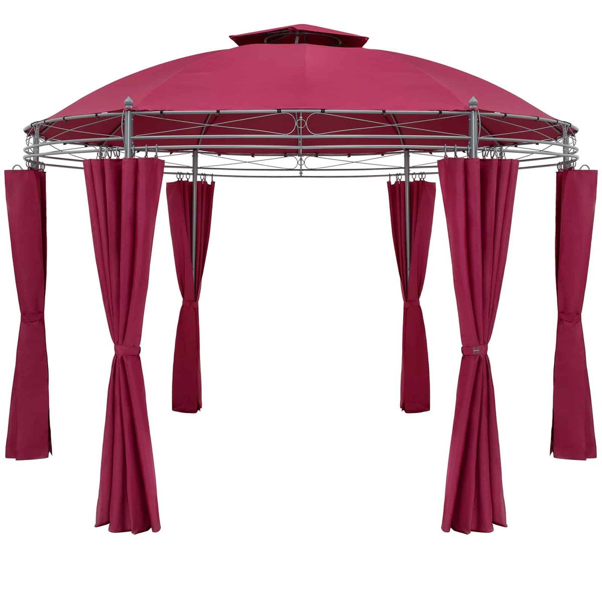 Pavillon Toscana Bordeaux Violet Ø3,5m UV-beskyttelse 50+