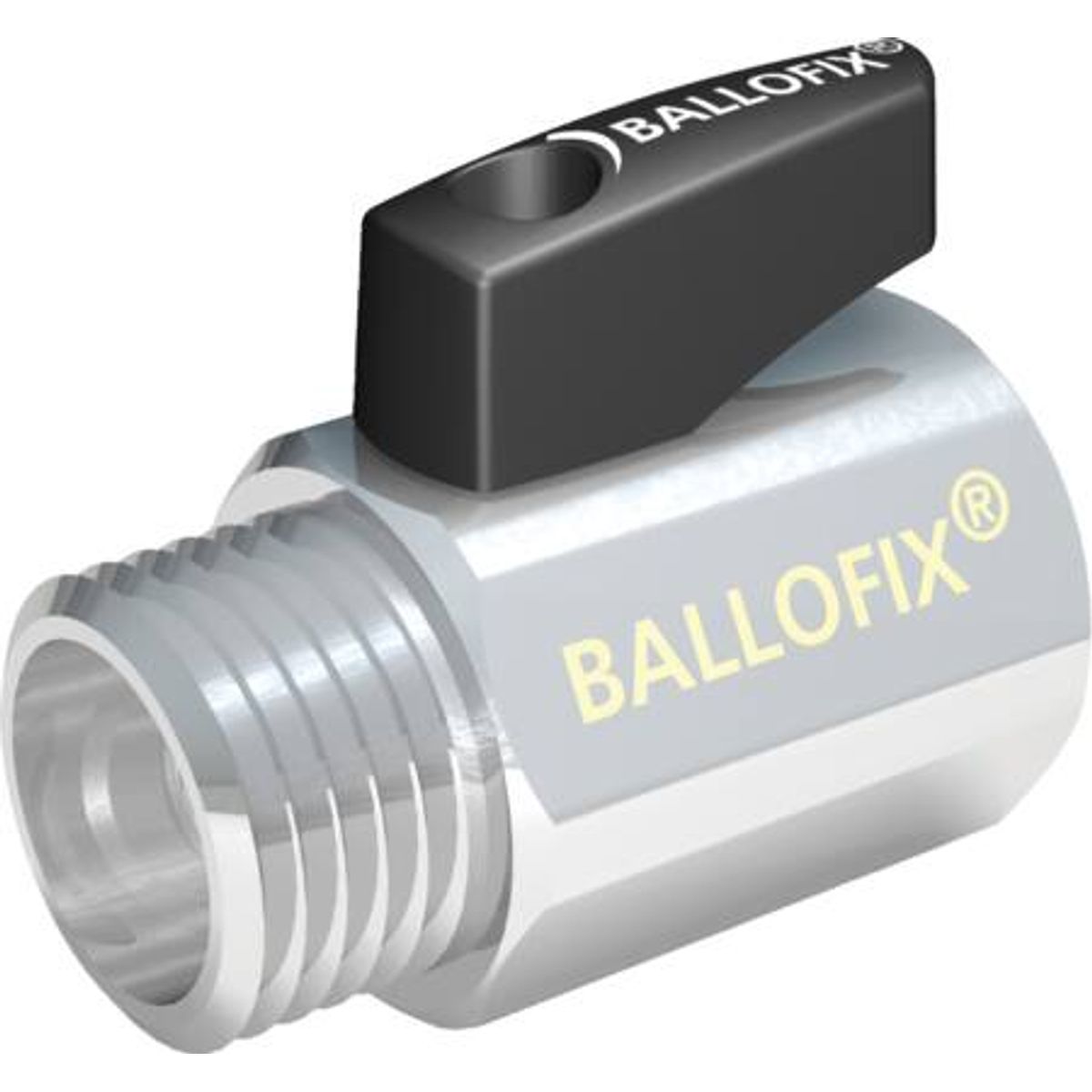 Ballofix 1/2" Muffe/Nippel Med Greb Krom