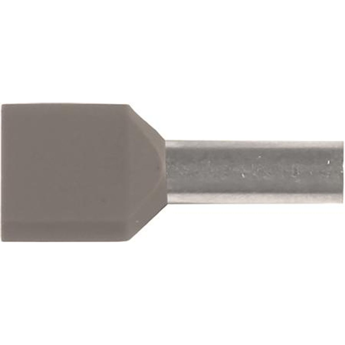 Iso. Twin-Terminalrør 2X4Mm² L12 Grå