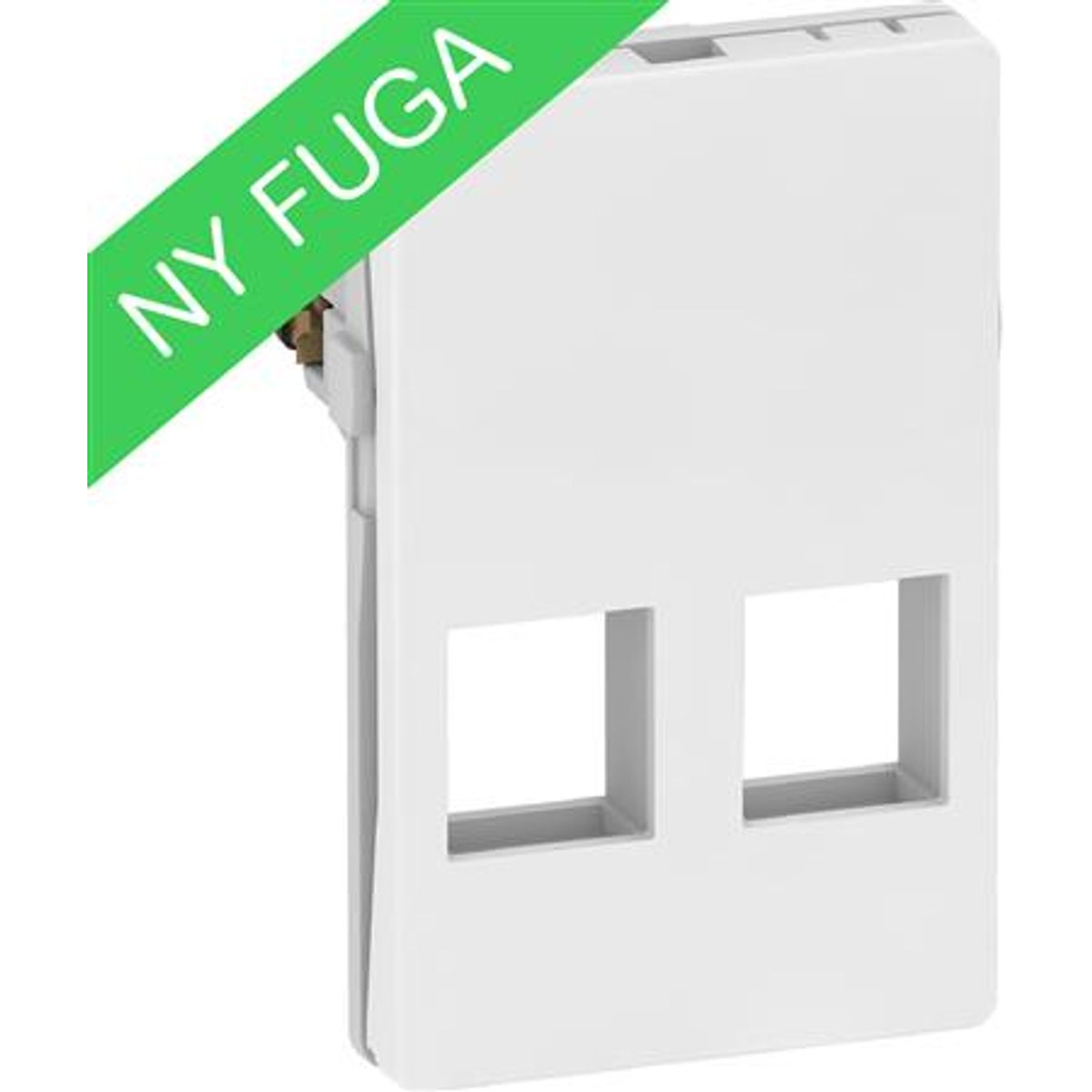 Udtag Fuga T3 2X Keystone (S) 1,5M Hvid