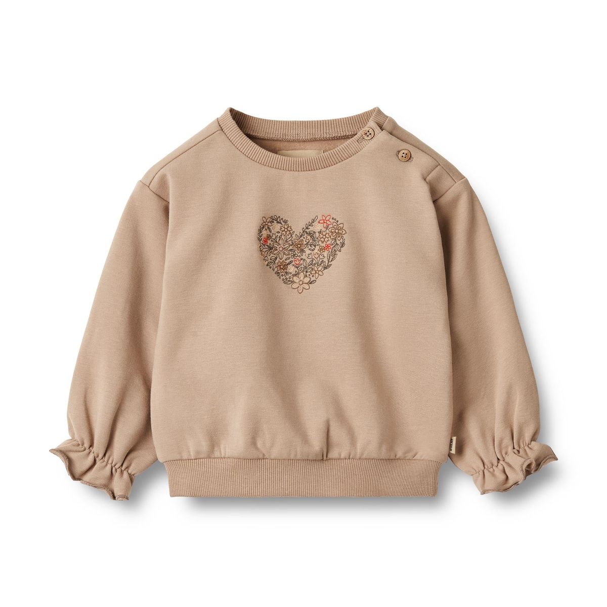 UDSALG - Wheat Sweatshirt Nelly Embroidery - Wheat - Bluser - GladeRollinger.dk