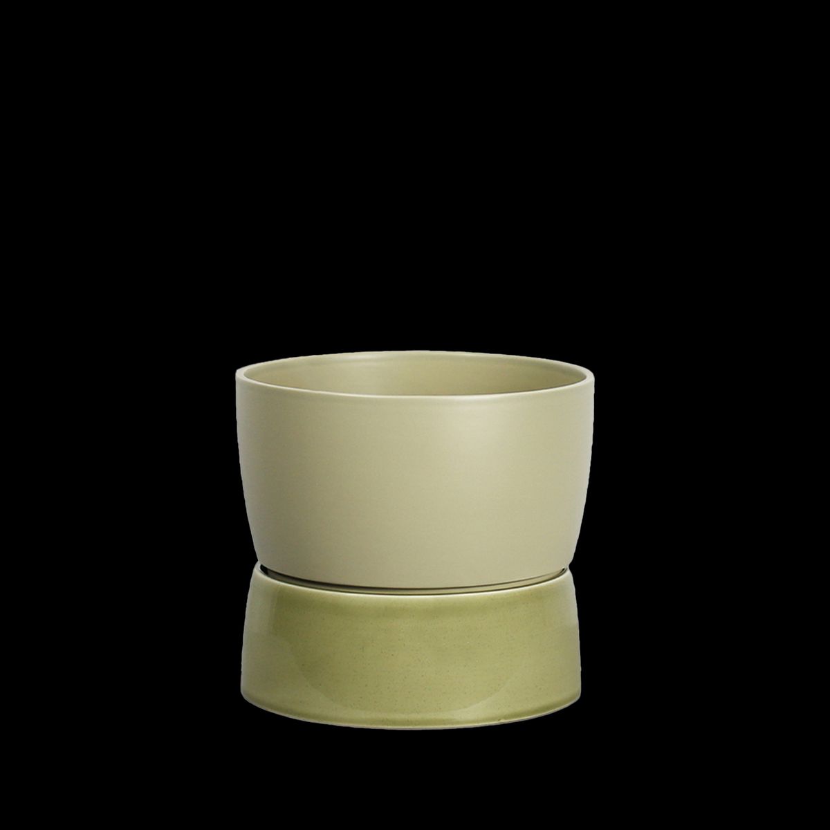 Two Tone Planter, Large - Artichoke green