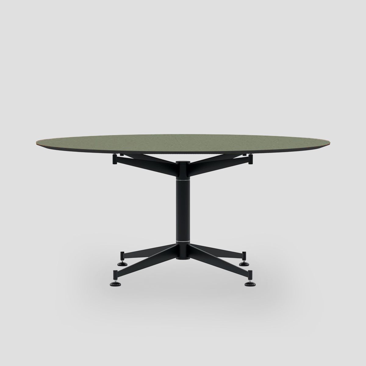 Star Table - 73-75 / Ø180 Linoleum / Olive