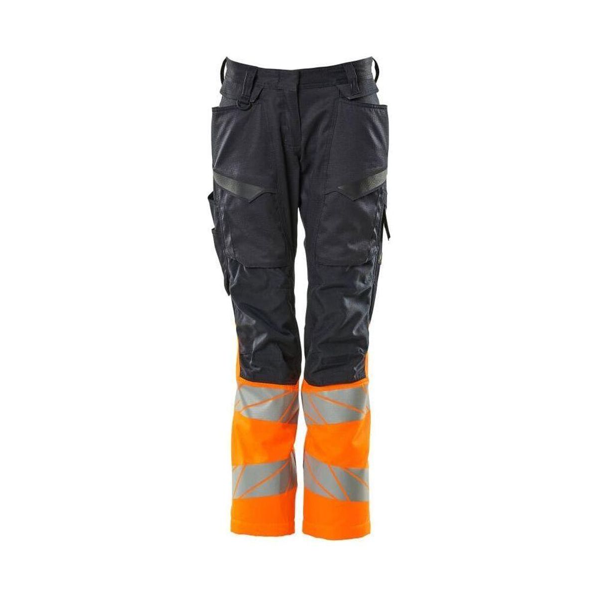 Mascot®Accelerate Safe Arbejdsbukser med knælommer dame pasform - mørk marine/hi-vis orange 19678-236